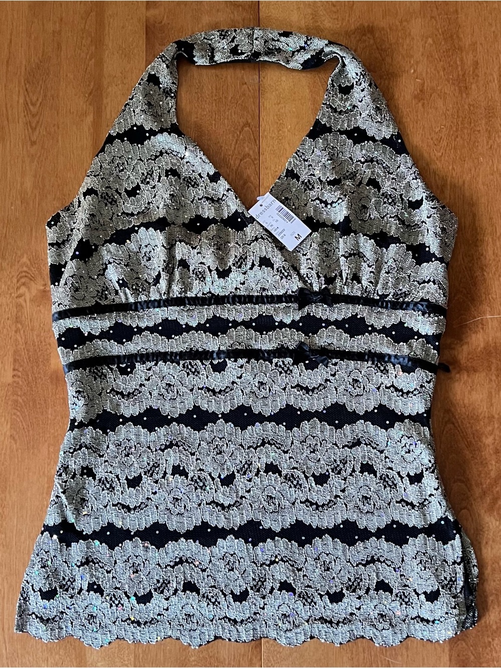 Dress Barn Sparkly Halter Neck Top